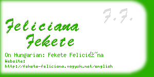 feliciana fekete business card